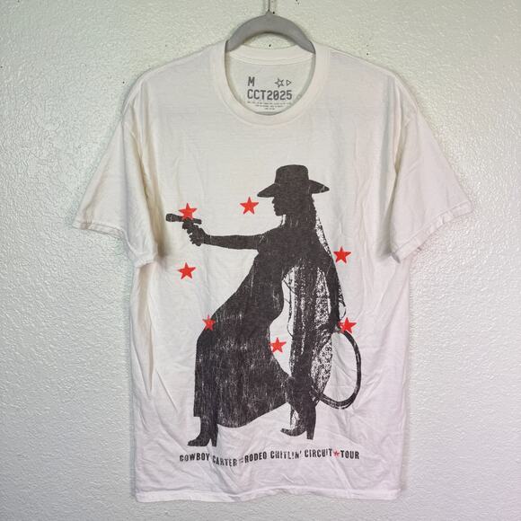 Beyonce Cowboy Carter Tour Shirt Medium Most Wanted Tee Rodeo Chitlin Merch - Picture 1 of 9